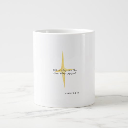 Christmas Verse Mug Matthew 2:10 Grote Koffiekop (Voorkant)