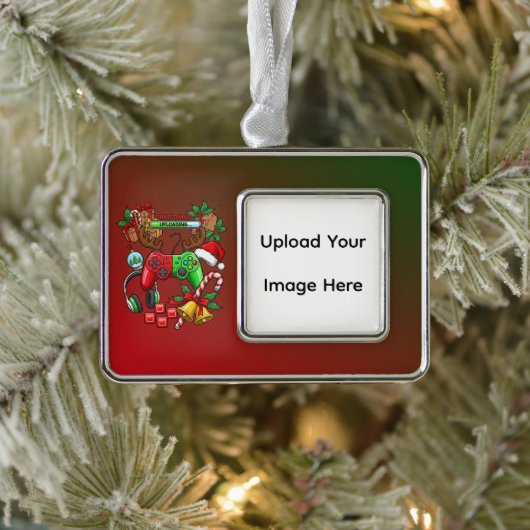 Christmas Verzilverd Omlijst Ornament (Boom)