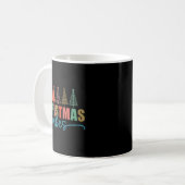 Christmas Vibes Colorful Holiday Trees Design Todd Koffiemok (Voorkant links)