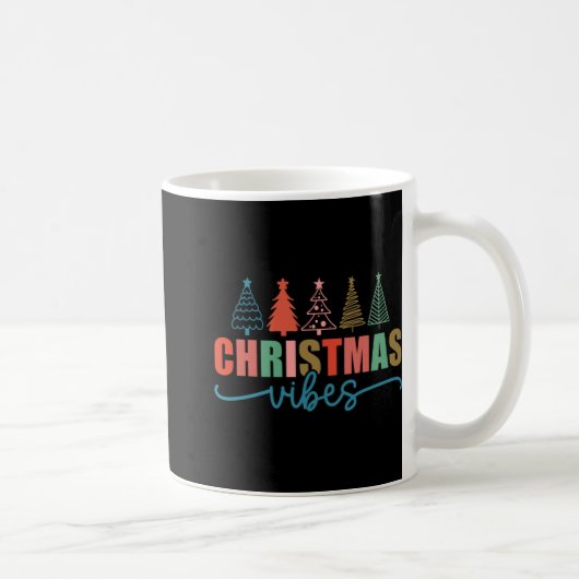 Christmas Vibes Colorful Holiday Trees Design Todd Koffiemok (Rechts)