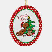 Christmas Vibes Dachshund Dog Ornament (Rechts)