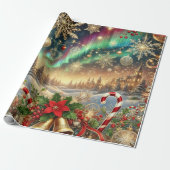 Christmas Vibes Design Style 1 Cadeaupapier (Uitgerold)