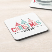 Christmas Vibes - Feestelijke boom ontwerp Bier Onderzetter (Linkerzijde)