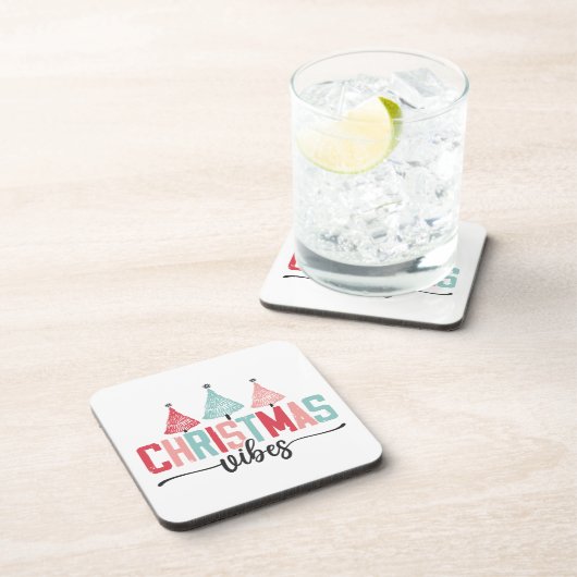 Christmas Vibes - Feestelijke boom ontwerp Bier Onderzetter (Rechterzijde)