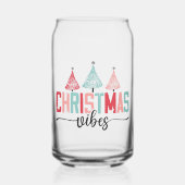 Christmas Vibes - Feestelijke boom ontwerp Blikvorm Glas (Voorkant)