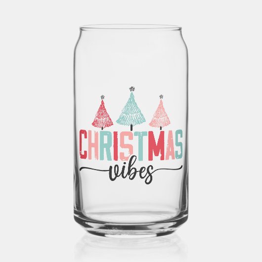 Christmas Vibes - Feestelijke boom ontwerp Blikvorm Glas (Voorkant)