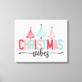 Christmas Vibes - Feestelijke boom ontwerp Canvas Afdruk (Voorkant)
