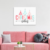 Christmas Vibes - Feestelijke boom ontwerp Canvas Afdruk (Insitu (Woonkamer))