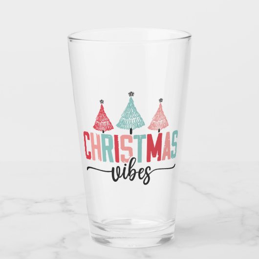 Christmas Vibes - Feestelijke boom ontwerp Glas (Voorkant)