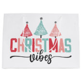 Christmas Vibes - Feestelijke boom ontwerp Groot Cadeauzakje (Voorkant)