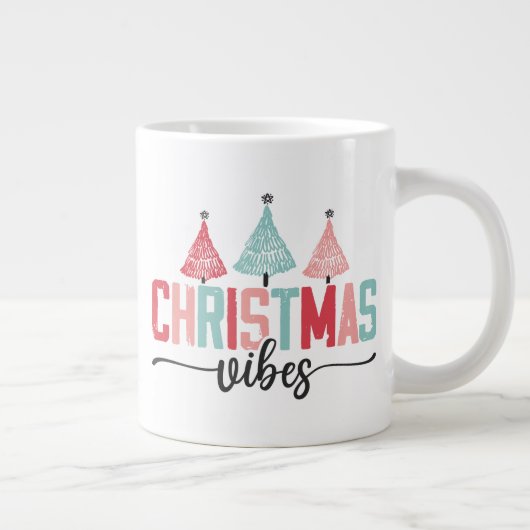 Christmas Vibes - Feestelijke boom ontwerp Grote Koffiekop (Rechts)