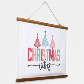 Christmas Vibes - Feestelijke boom ontwerp Hangend Wandkleed (Gebogen)