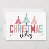 Christmas Vibes - Feestelijke boom ontwerp Kaart (Voorkant)