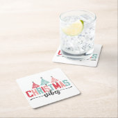 Christmas Vibes - Feestelijke boom ontwerp Kartonnen Onderzetters (Insitu)