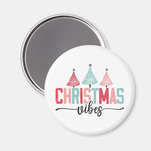 Christmas Vibes - Feestelijke boom ontwerp Magneet (Voorkant / Achterkant)