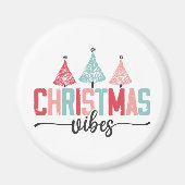 Christmas Vibes - Feestelijke boom ontwerp Magneet (Voorkant)