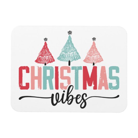 Christmas Vibes - Feestelijke boom ontwerp Magneet (Horizontaal)