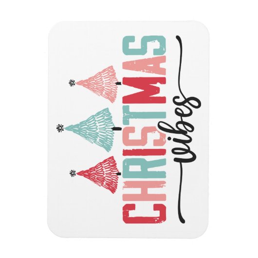 Christmas Vibes - Feestelijke boom ontwerp Magneet (Verticaal)