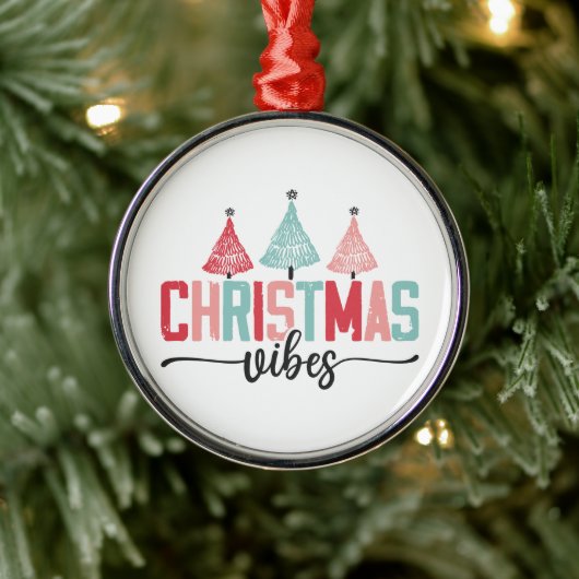 Christmas Vibes - Feestelijke boom ontwerp Metalen Ornament (Boom)