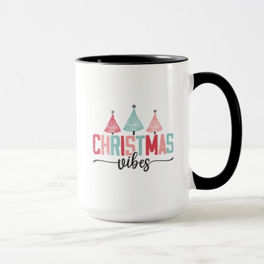 Christmas Vibes - Feestelijke boom ontwerp Mok (Rechts)
