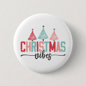 Christmas Vibes - Feestelijke boom ontwerp Ronde Button 5,7 Cm (Voorkant)