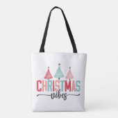 Christmas Vibes - Feestelijke boom ontwerp Tote Bag (Achterkant)