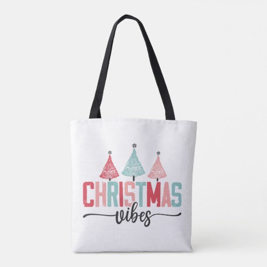 Christmas Vibes - Feestelijke boom ontwerp Tote Bag (Achterkant)