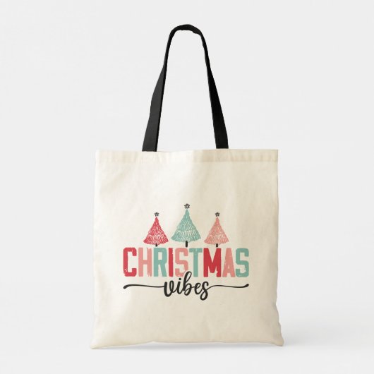 Christmas Vibes - Feestelijke boom ontwerp Tote Bag (Achterkant)