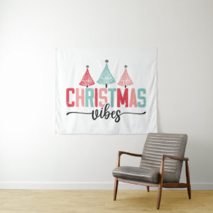 Christmas Vibes - Feestelijke boom ontwerp Wandkleed