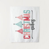 Christmas Vibes - Feestelijke boom ontwerp Wandkleed (Voorkant)