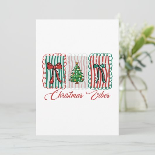Christmas Vibes Festive Holiday Design Kaart (Staand voorkant)