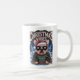 "Christmas Vibes Franse Bulldog Holiday Design" Koffiemok