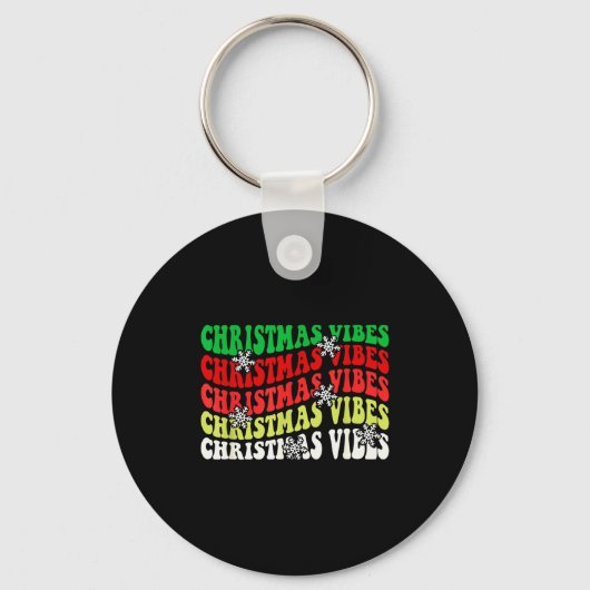 Christmas Vibes - Holiday Season Groovy Sleutelhanger (Voorkant)