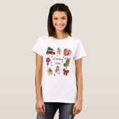 Christmas Vibes Holiday Sticker Pack T-shirt (Voorkant volledig)