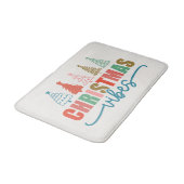 Christmas Vibes - Kleurrijke Vakantiebomen Ontwerp Badmat (Gekanteld)