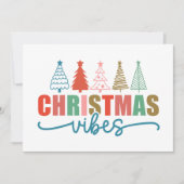 Christmas Vibes - Kleurrijke Vakantiebomen Ontwerp Kaart (Voorkant)