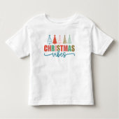 Christmas Vibes - Kleurrijke Vakantiebomen Ontwerp Kinder Shirts (Voorkant)