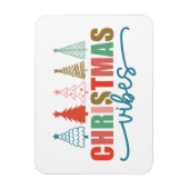 Christmas Vibes - Kleurrijke Vakantiebomen Ontwerp Magneet (Verticaal)