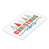 Christmas Vibes - Kleurrijke Vakantiebomen Ontwerp Magneet (Linkerzijde)