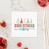 Christmas Vibes - Kleurrijke Vakantiebomen Ontwerp Servet (Insitu)