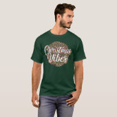 Christmas Vibes Retro Distressed Christmas Xmas fu T-shirt (Voorkant volledig)