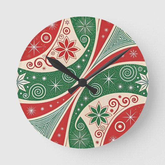 Christmas Vibes Ronde Klok (Voorkant)