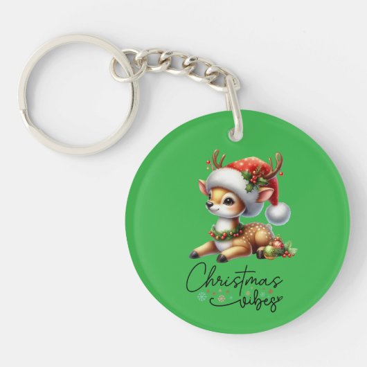 Christmas Vibes Sleutelhanger (Voorkant)