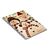 Christmas Vibes Snowman Celebration Notitieboek (Rechterzijde)