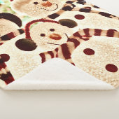 Christmas Vibes Snowman Celebration Sherpa Deken (3/4)