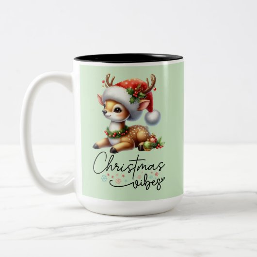 Christmas Vibes Two Tone Mok (Links)