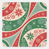 Christmas Vibes Vierkante Sticker (Voorkant)