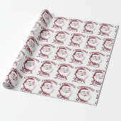 Christmas Vibes Vintage Design Cadeaupapier (Uitgerold)