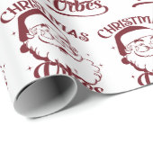 Christmas Vibes Vintage Design Cadeaupapier (Rol Hoek)