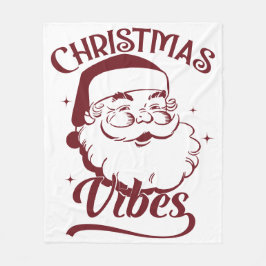 Christmas Vibes Vintage Design Fleece Deken